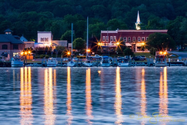 Frankfort as seen from Elberta at dusk